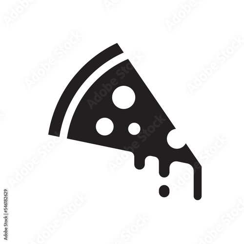 black pizza icon vector illustration design template