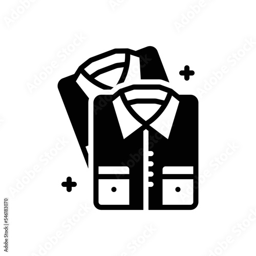 Black solid icon for shirts