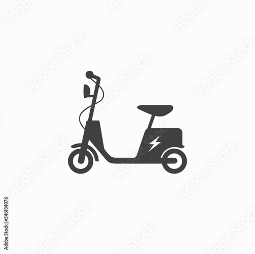 illustration of scooter, transportation, vector art.