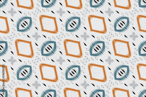 Ikkat or ikat designs batik textile seamless pattern digital vector design for Print saree Kurti Borneo Fabric border brush symbols swatches designer