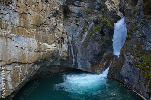 Waterfall in Johnston Canyon in Banff National Park,Alberta,Canada,North America 