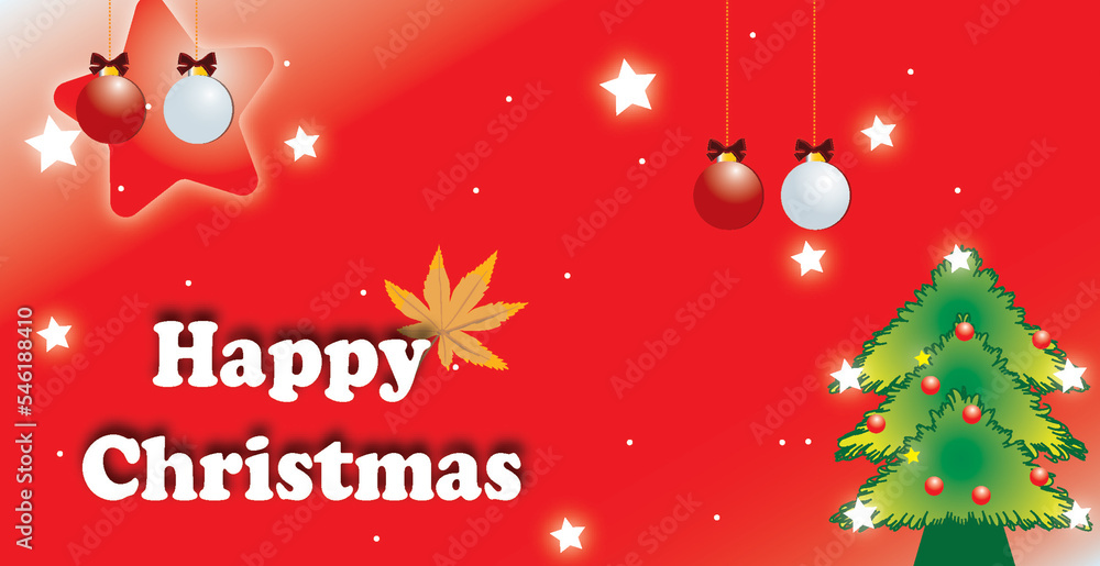 Naklejka premium christmas card with christmas tree