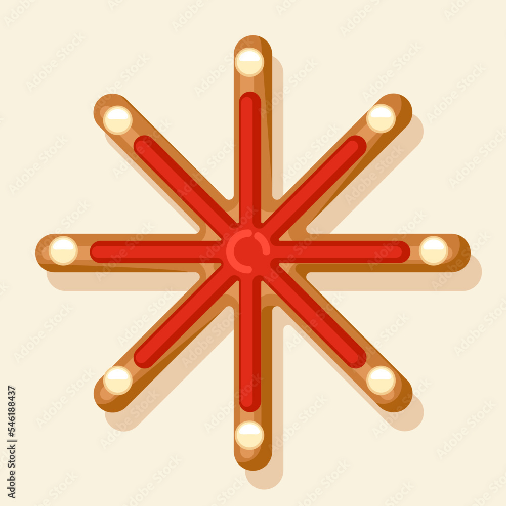 stock vector of cute christmas ornamet gingerbread cookies. food for christmas. stock vector of cute christmas ornamet gingerbread cookies. food for christmas.