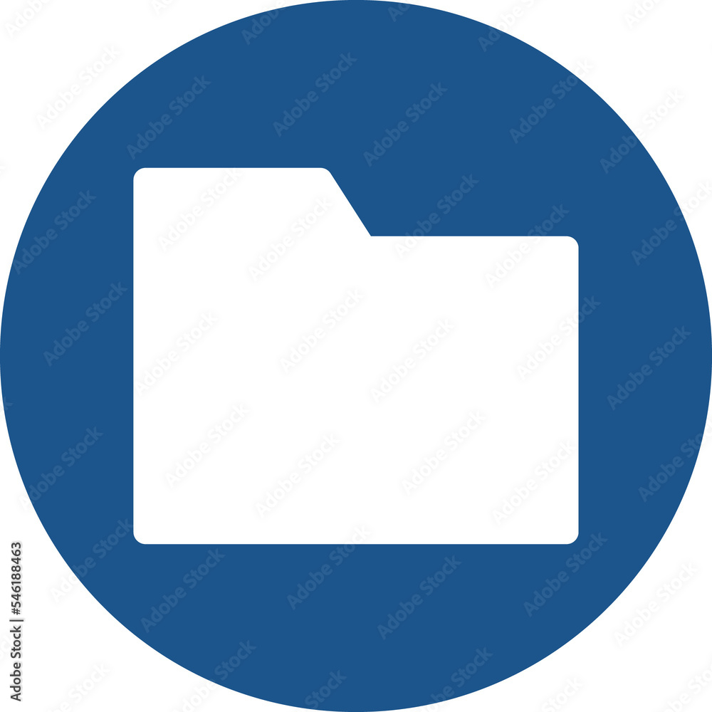 Folder icons design in blue circle. Folder icons design in blue circle.