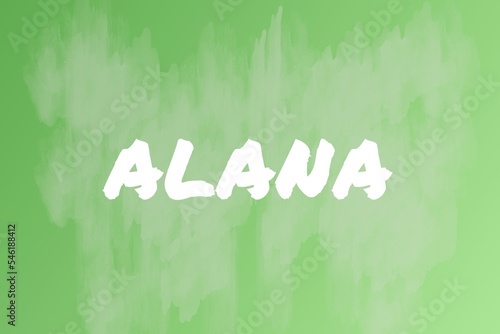 Alana: Illustration mit dem Vornamen Alana photo