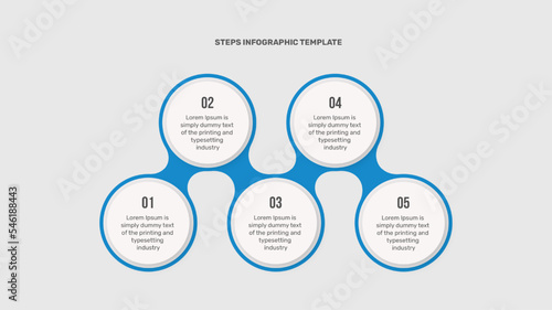 Five Options Circle Infographic Template Design
