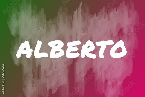 Alberto: Illustration mit dem Vornamen Alberto photo