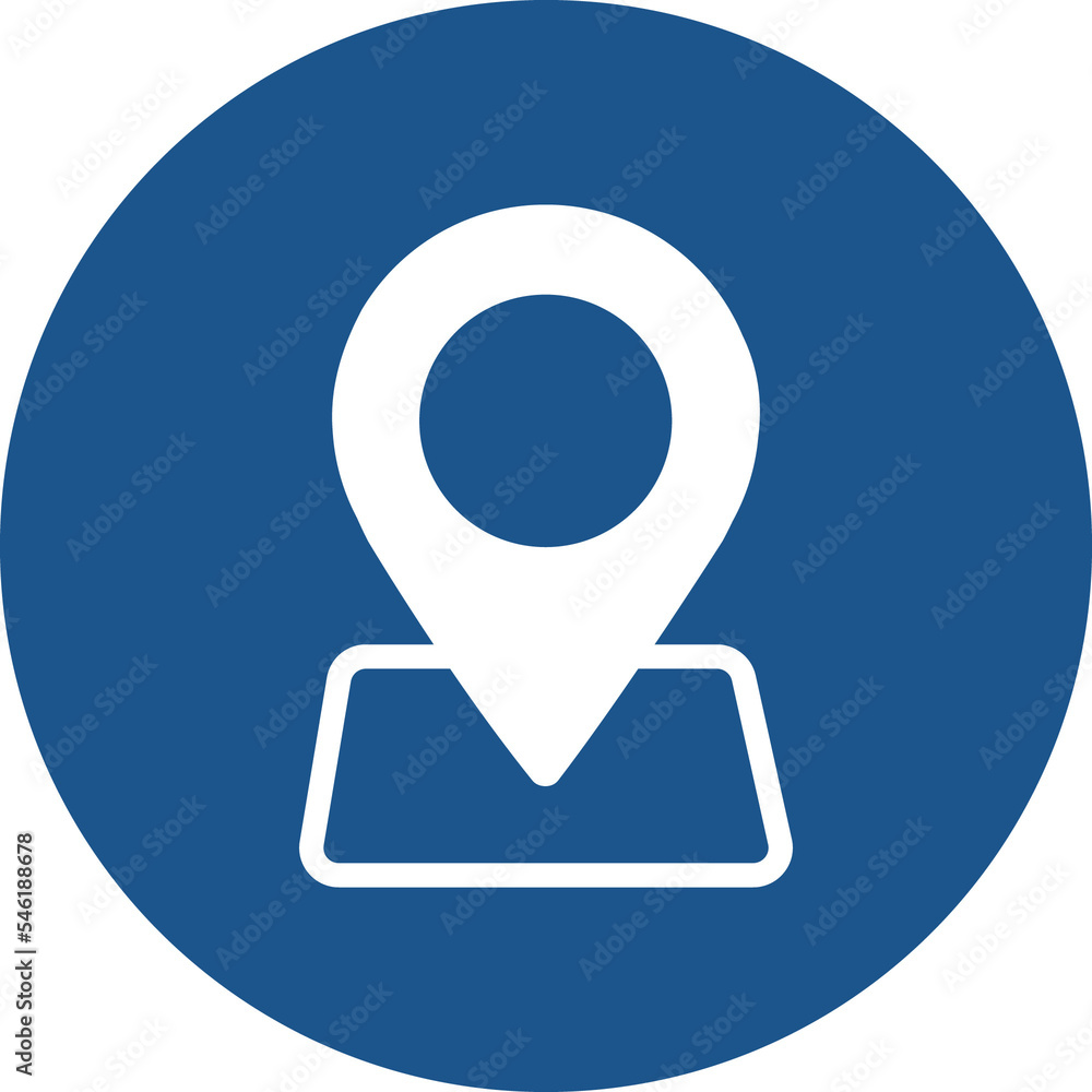 Check-in icons design in blue circle.