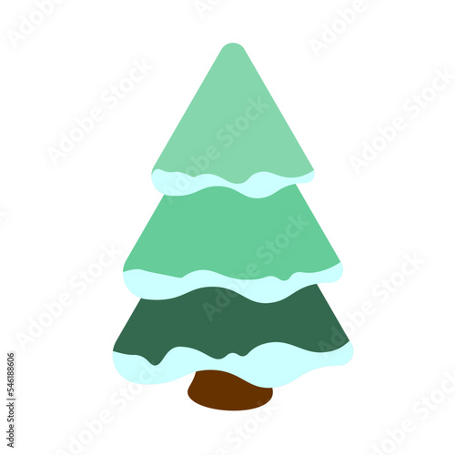 Christmas tree on a white background 