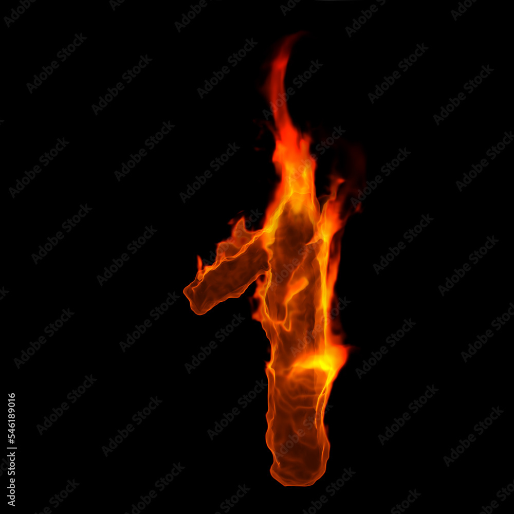 fire number 1 - 3d demonic digit - Suitable for disaster, hell or global warming related subjects fire number 1 - 3d demonic digit - Suitable for disaster, hell or global warming related subjects
