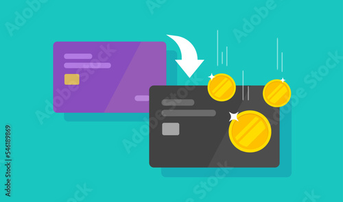 Money transfer and payment from bank card to another credit card icon flat cartoon vector graphic illustration, cash online digital transaction pay processing, instant sending or receiving currency