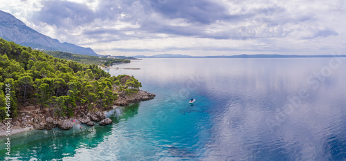 Beautiful landscape in Croatia on the Adriatic Sea. Sunny Day.