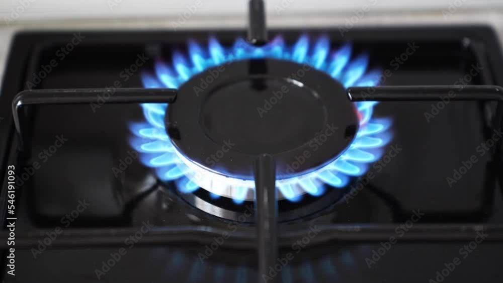 automatic ignition. the fire of the gas burner on the stove. automatic ignition. the fire of the gas burner on the stove.