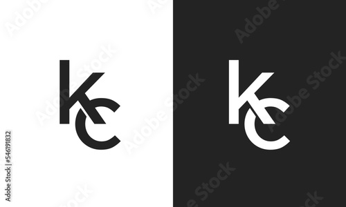 KC, CK letters monogram lettermark logo design icon photo