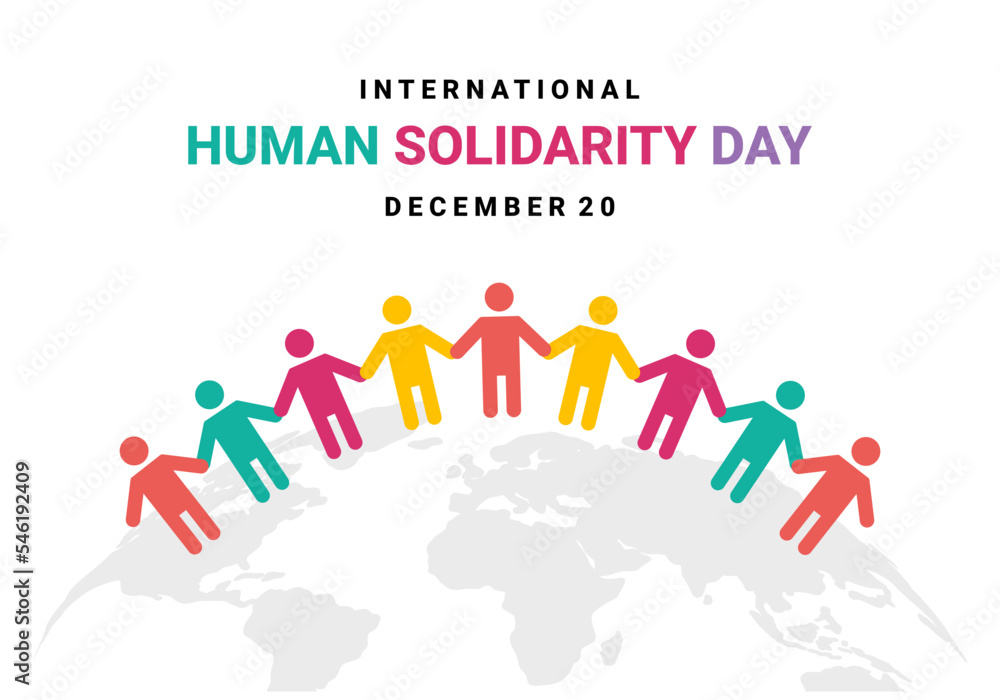 International human solidarity day background celebrated december 20.