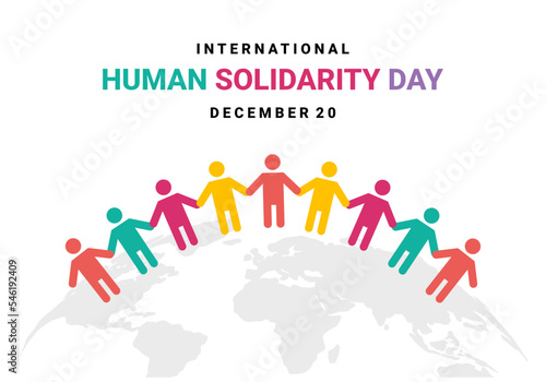 International human solidarity day background celebrated december 20.