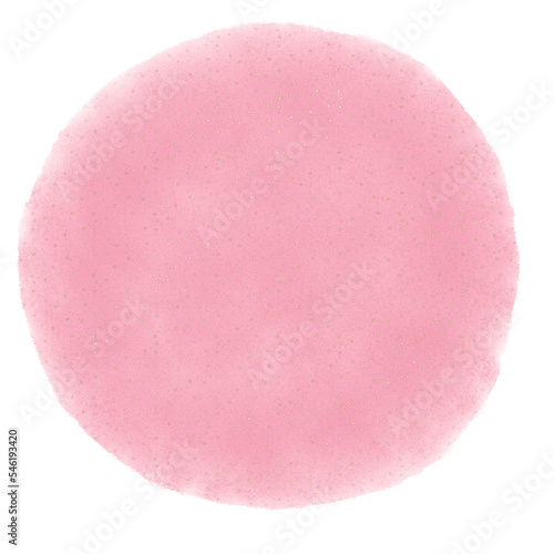 Pink watercolor splotch with glitter design on transparent background 