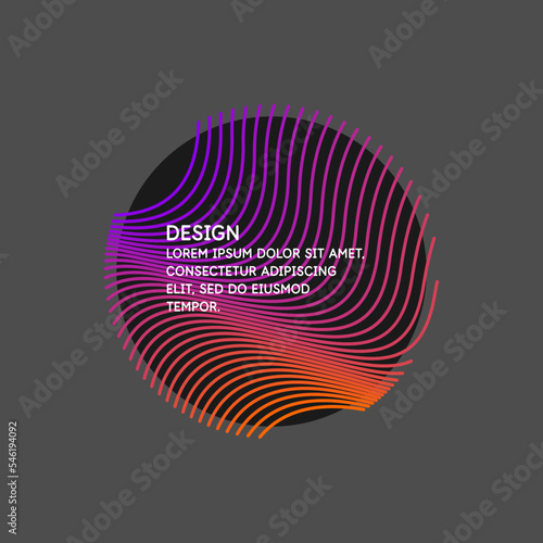 Vector abstract background with dynamic waves. Illustration for design
