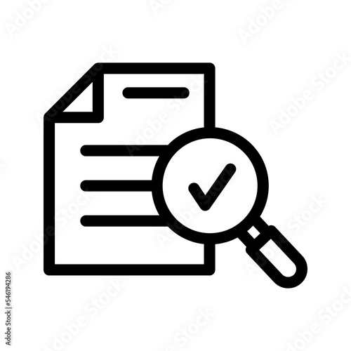 audit line icon illustration vector graphic