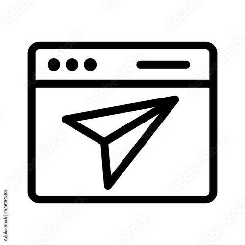 landing page line icon illustration vector graphic