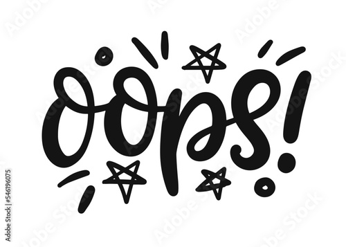 Oops Word. Funny catchword