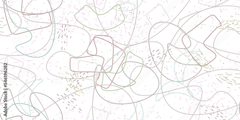 Obraz premium Chaotic Simple Seamless Pattern Textile One Line