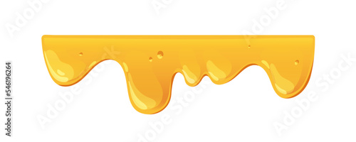 Amber bee honey wave. Melting gold caramel flow. Wavy molten glossy maple syr...