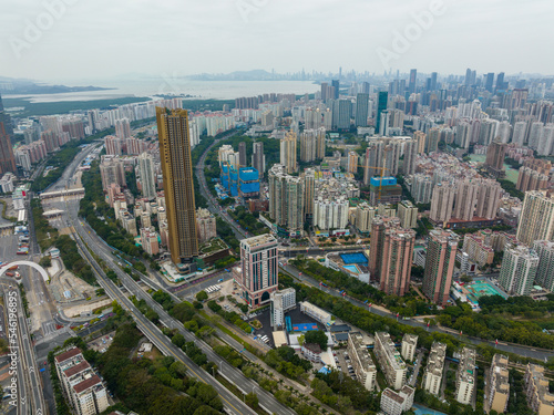 Top view of shenzhen futian district photo