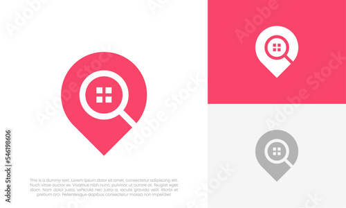 Home find logo design vector