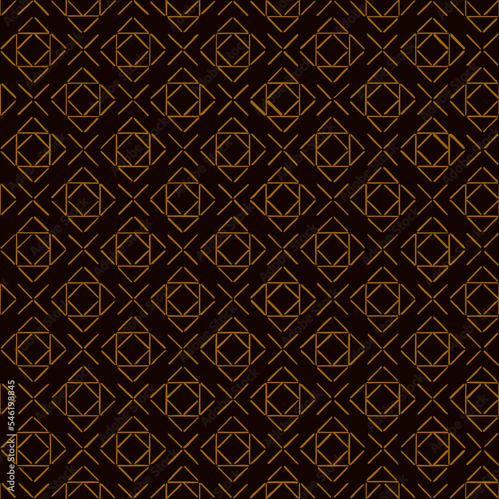 decorative art. hand drawn squares and crosses. brown repetitive background. vector seamless pattern. geometric fabric swatch. wrapping paper. continuous design template for textile, linen, home decor