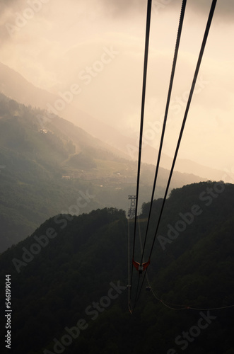 sunset in the mountains