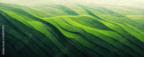 Panel kuchenny z motywem Abstract green landscape wallpaper