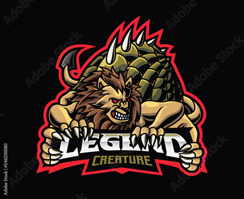 Tarrasque mascot logo design