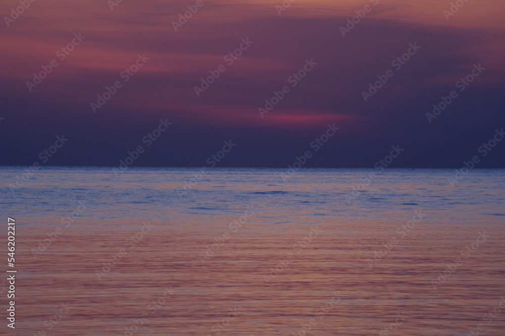 landscape photo of purple sea