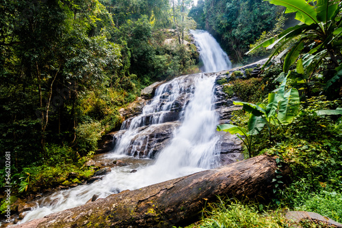 Beautiful Huai Sai Lueang waterfall in Inthanon National Park  Chiang Mai  Thailand