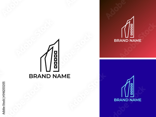 ILLUSTRATION PROPERTIES BUILDING RESIDENTIAL LOGO DESIGN VECTOR. GOOD FOR APPARTMENT, REAL ESTATE