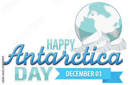 Happy Antarctica day poster design