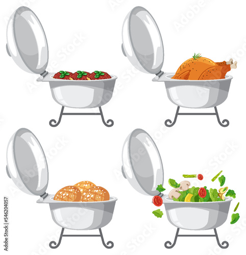 Buffet catering food concept