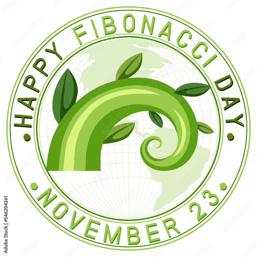Fibonacci day poster design Stock Vector Adobe Stock