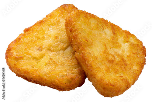 Obraz na płótnie Crispy Hash Browns isolated on white background, Crispy Hash Browns on white PNG File
