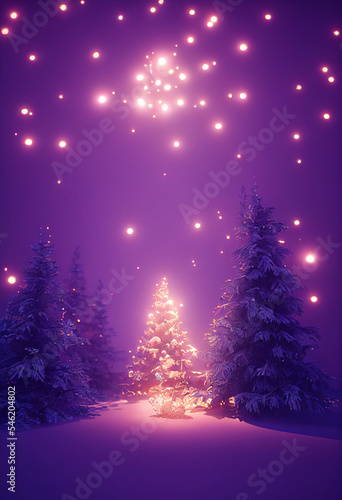 magical Christmas tree in holiday lights © Melinda Nagy