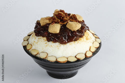 Bingsu, a sweet iced dessert from Korea photo