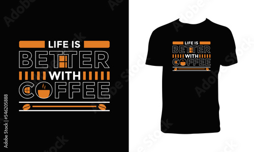Coffee Typography T Shirt Design 