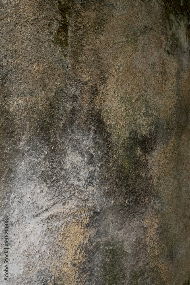 Old shabby stone wall with mould and stains Old shabby stone wall with mould and stains