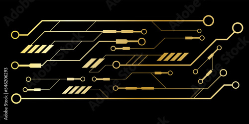Dark background wiring diagram. Abstract electrical circuit. Vector