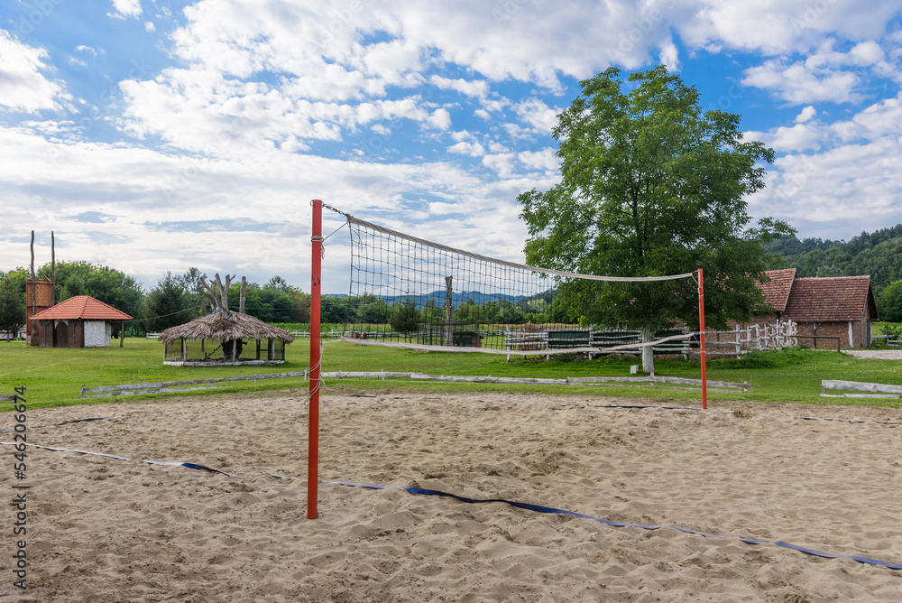 volleyball court on the sand