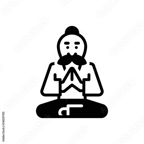 Black solid icon for master