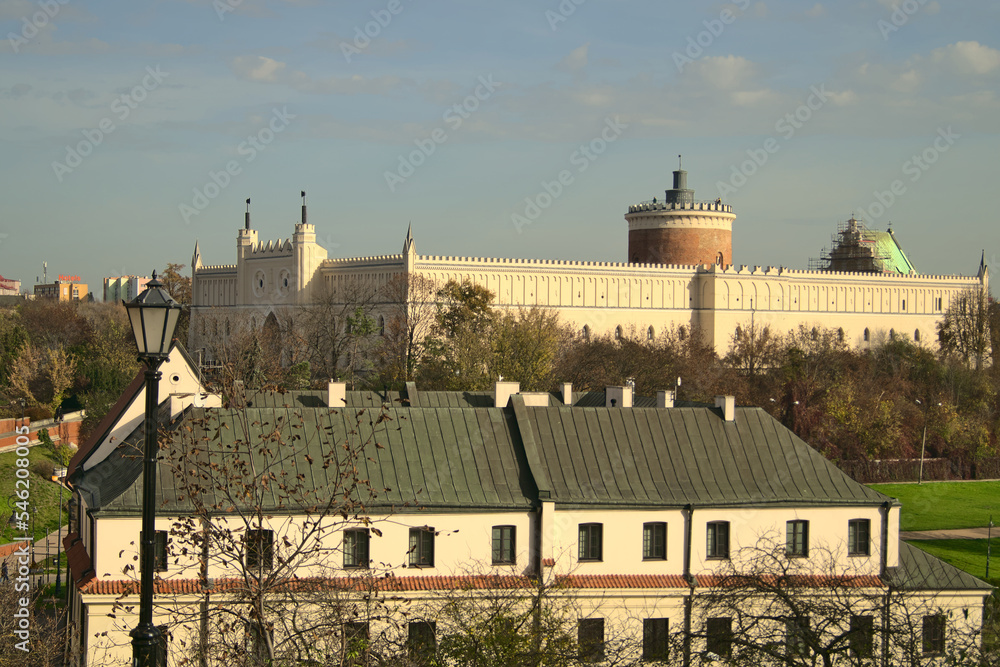 Lublin, view of the royal castle on a sunny day.
