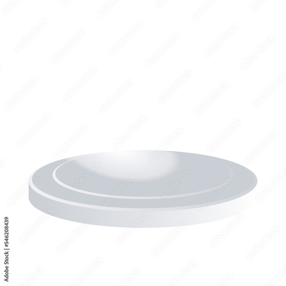 Red and White 3d Rounded Podium 3 Red and White 3d Rounded Podium 3
