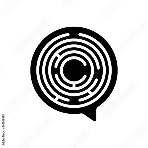 Black solid icon for complications 